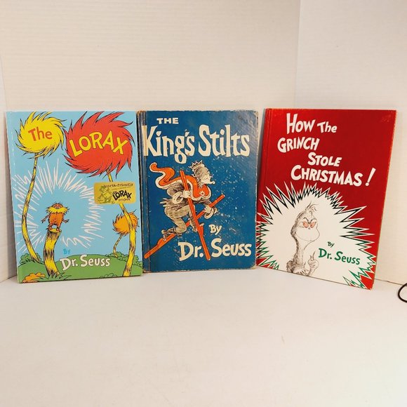 Vtg Dr. Seuss Large Hardcover Books Lot of 3 - Picture 1 of 11